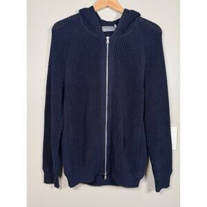 Vince Men’s double Layer Cotton Waffle Zip Hoodie size M $295
